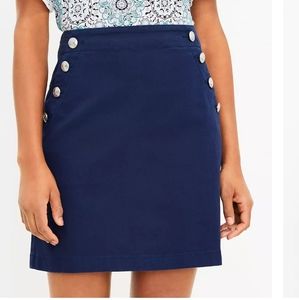 Loft admiral pocket skirt Navy blue sailor skirt